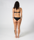 Wategos Underwire Top in Noir (black), back view on model