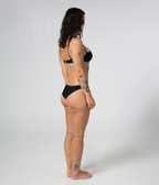 Wategos Underwire Top in Noir (black), right side view on model